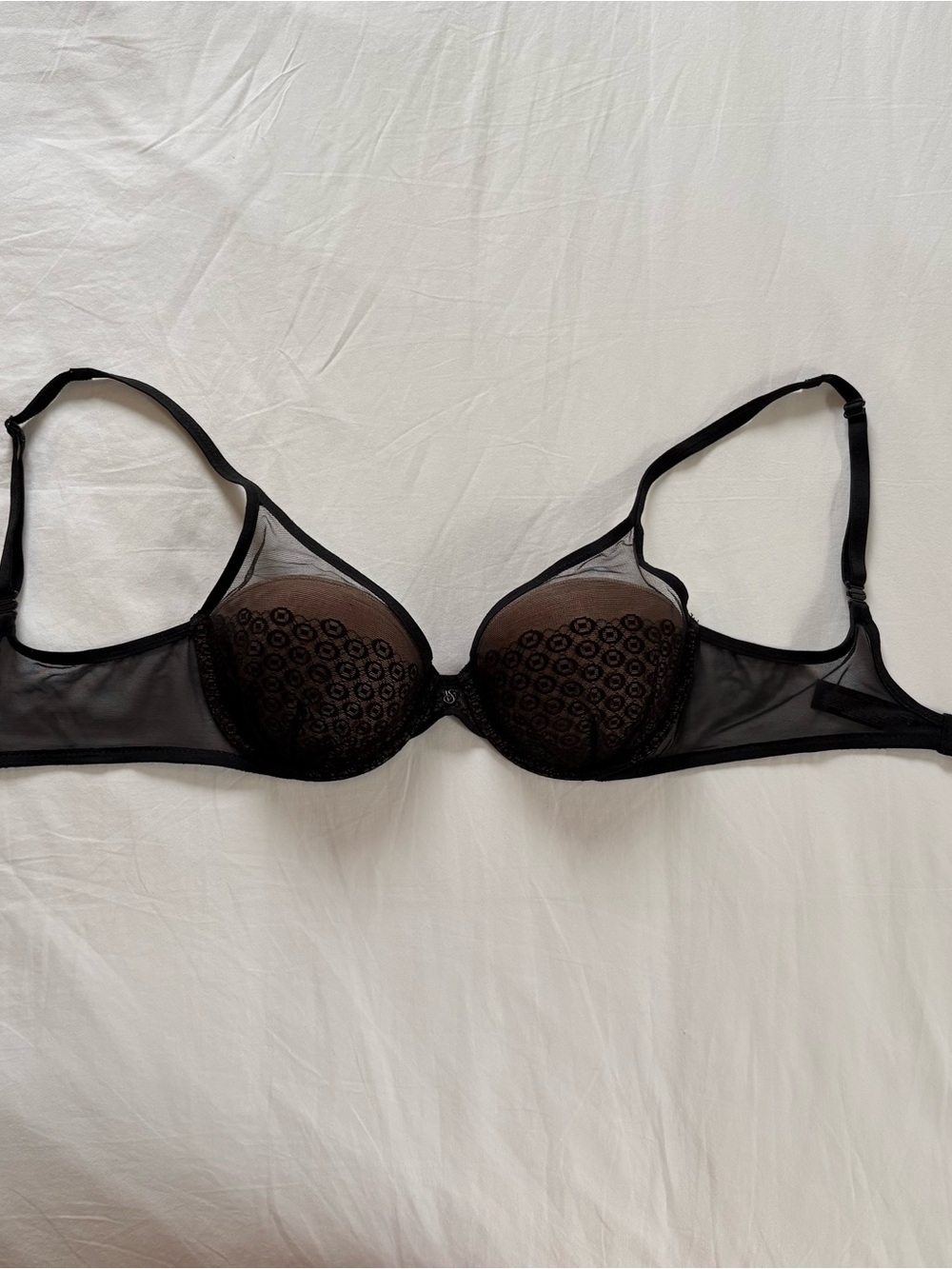 Victoria's Secret Black Sheer Lace Underwire Bra